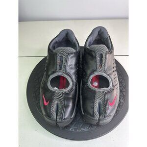 DAMAGED VTG Nike Air Rift 2005 Ninja Tabi Y2K Leather Shoes Size 7 / 38 Black